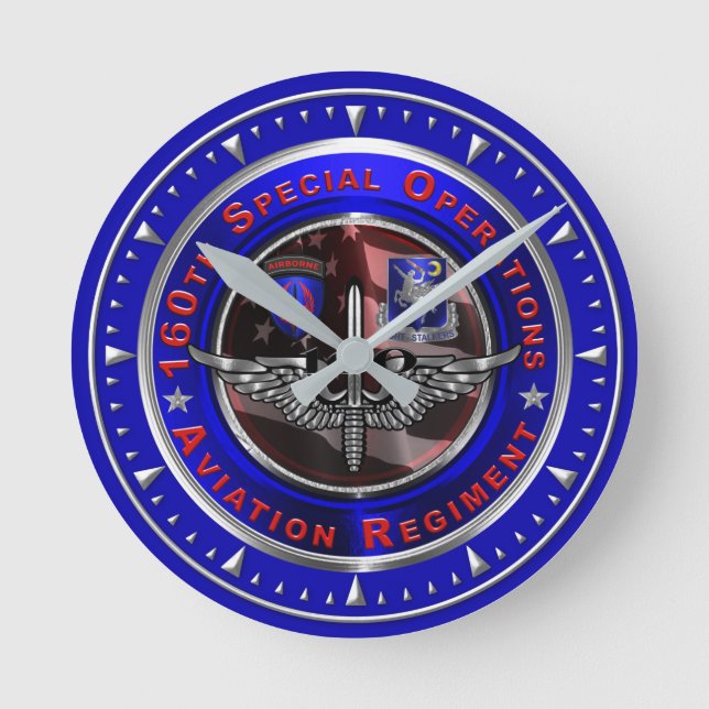 160th “SOAR NIGHTSTALKERS”  Round Clock (Front)