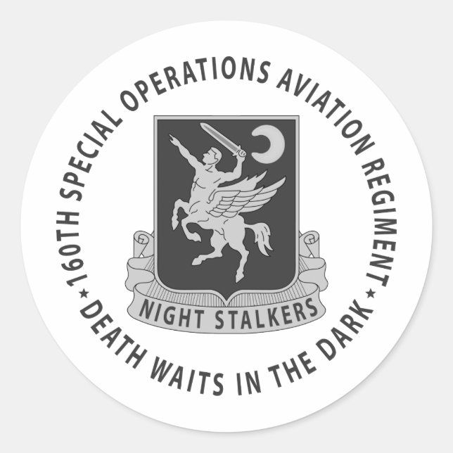 160th SOAR - Subdued Classic Round Sticker (Front)