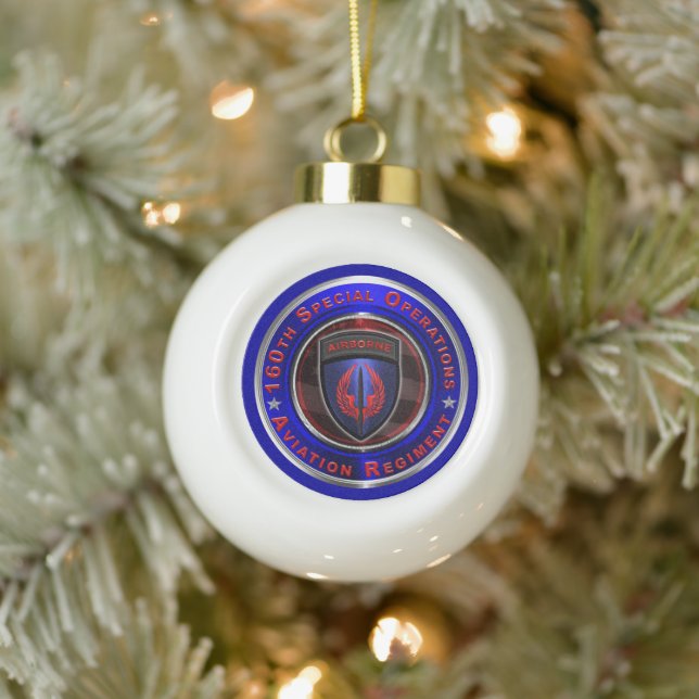 160th Special Operations Aviation Regiment “SOAR”  Ceramic Ball Christmas Ornament (Tree)