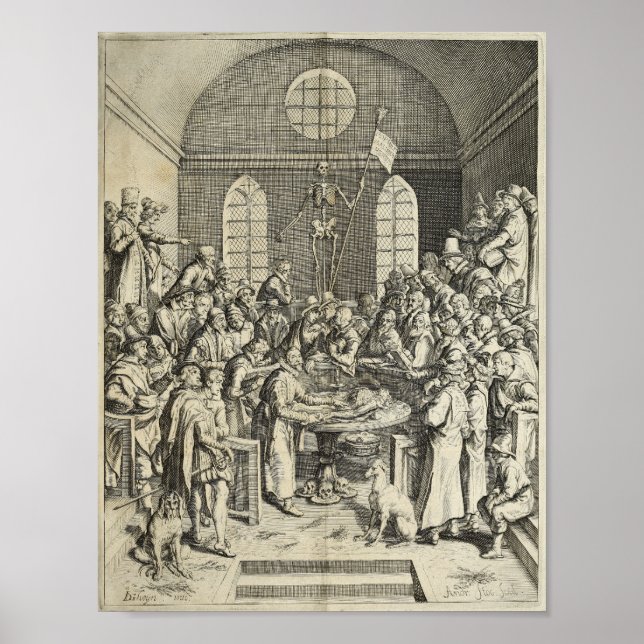 1616 Vintage Dissection Anatomy Print (Front)