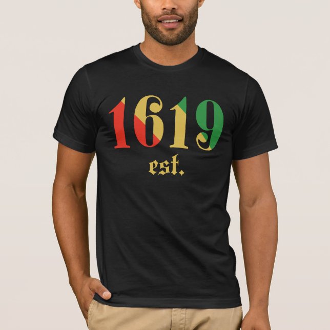 1619 Established African American T-Shirt (Front)