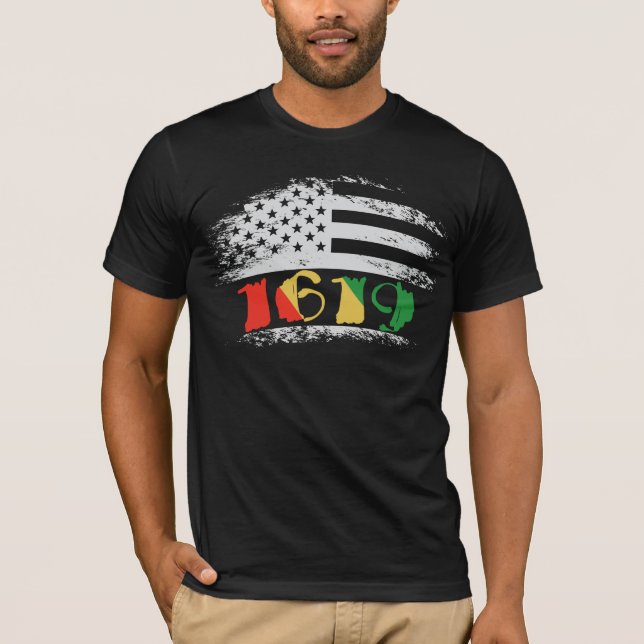 1619 Our Ancestors African Pride Black History T-Shirt (Front)