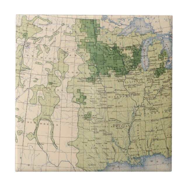 161 Barley/sq mile Ceramic Tile (Front)