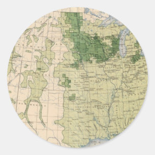 161 Barley/sq mile Classic Round Sticker