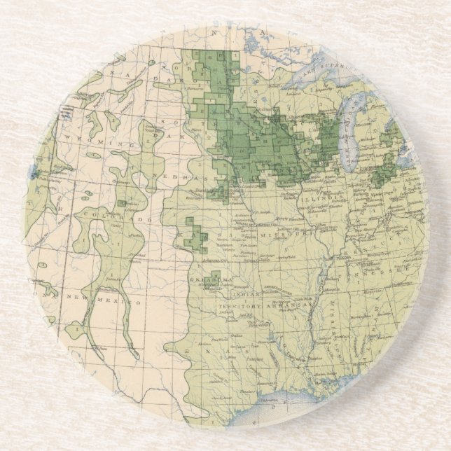 161 Barley/sq mile Coaster (Front)