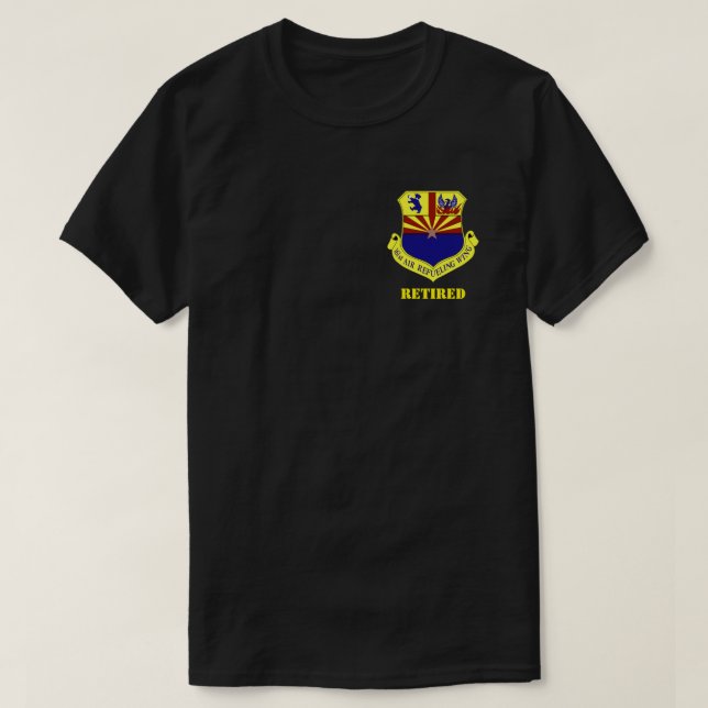 161st ARW T-Shirt with the 161st tanker shield (Design Front)