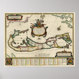 1630 Map of Bermuda Poster