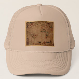 1633 Atantic Ocean Portolan Chart - Pascoal Roiz Trucker Hat