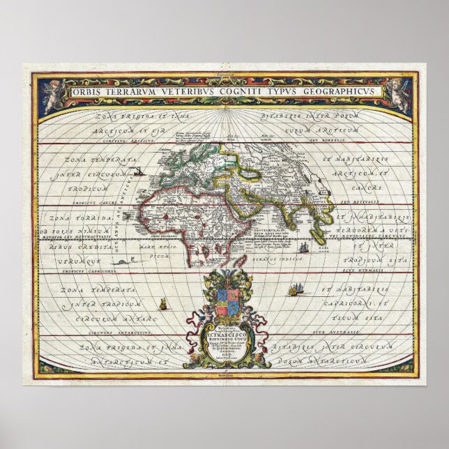 1650 Jansson Map of the Ancient World Poster (Front)