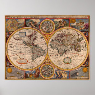 1651 World Map Poster