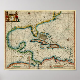1666 Chart of Carribean