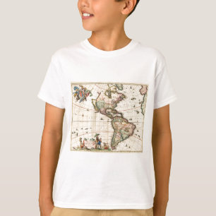 1670 America Map T-Shirt