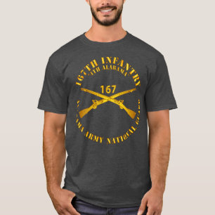 167th Infantry 4th Alabama ALARNG Inf Branch X T-Shirt