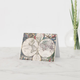 1685 Bormeester Map of the World Card