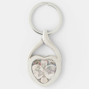1685 Bormeester Map of the World Key Ring