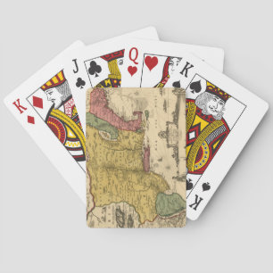 1685 Map - New Belgium, The New World, New England Playing Cards