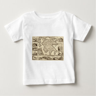 1688 Greece / Greek Peloponnesian Map Baby T-Shirt