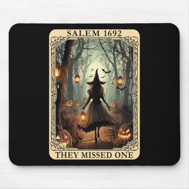 1692 Halloween Witch They Missed One Tarot Card Wo Mouse Pad (Front)