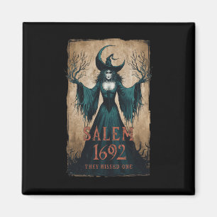 1692 They Missed One Halloween Feminist Witch Tria Magnet
