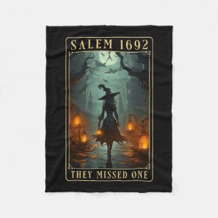 1692 They Missed One Halloween Witch  Fleece Blanket