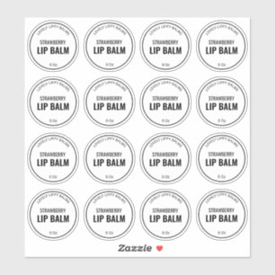 16 1.9 Inch Clear Lip Balm Labels
