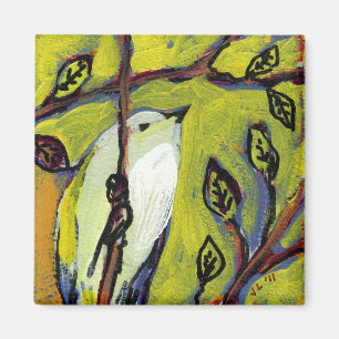 16 Birds, No 10 - Square Magnet