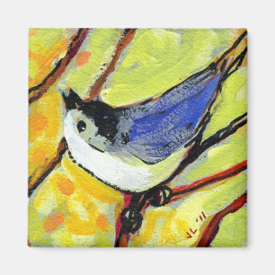 16 Birds, No 6 - Square Magnet