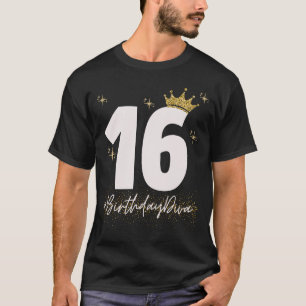 16 BirthdayDiva Sweet sixteen 16th Cute Crown for  T-Shirt