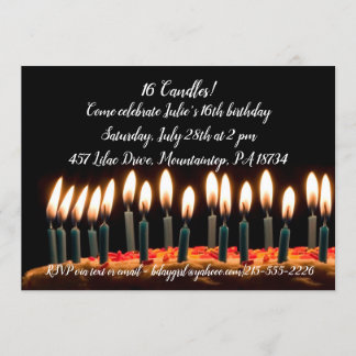 16 Candles birthday card