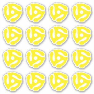 16 COOL Retro Vintage Yellow 45 spacer DJ