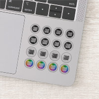 16 Custom Logo Extra Small Clear Separate Stickers