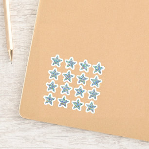 +16 Glitter Stars Holographic Grey Silver Star