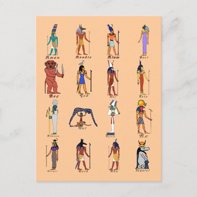 16 Gods Postcard (Front)