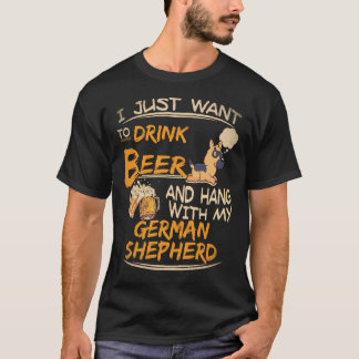 16 I Just Want To Drink Beer And Hang With My Germ T-Shirt