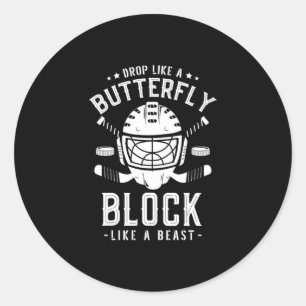 16.Ice hockey for a Hockey Player Classic Round Sticker