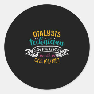 16.Kidney Disease Awarenress Kindey Cancer Classic Round Sticker