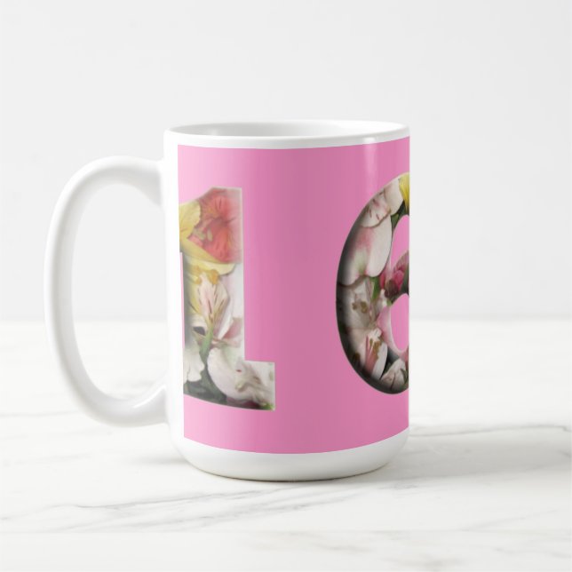 16 Milestone Floral Mug Customisable (Left)