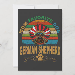 16 Mom Favorite Dog German Shepherd Invitation