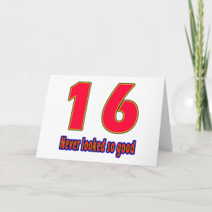 16 never looked so good birthday designs card