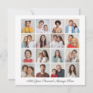 16 Photo Collage Add Your Own Greeting Card