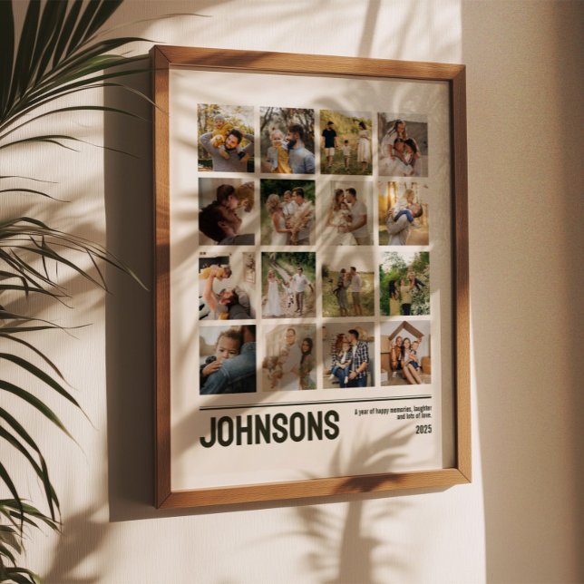 16 Photo Collage Family  Wedding Pictures Keepsake Poster (Creator Uploaded)