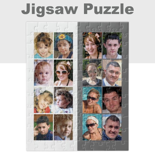 16 photo collage grey and white jigsaw puzzle (Creator Uploaded)