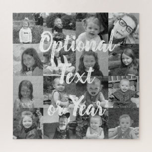 16 Photo Collage Script Text Jigsaw Puzzle