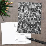 16 Photo Collage template - add favourite pictures Postcard<br><div class="desc">Add your favourite pics to this fun template. You can use Instagram photos or any photos for this grid.</div>