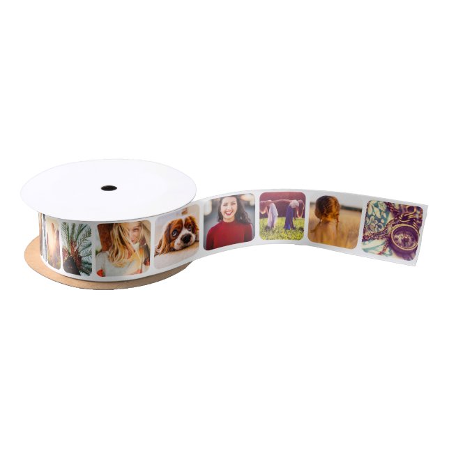 16 Square Photo Rounded Frame Party Satin Ribbon (Spool)