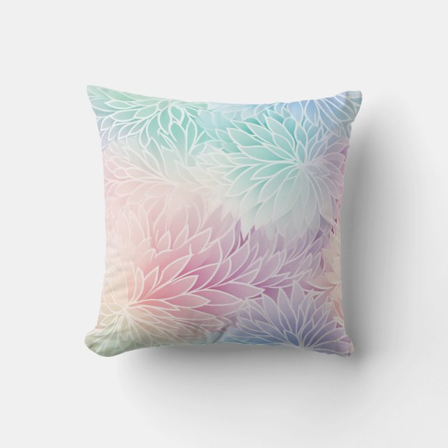 16" Square Throw Pillow, Pastel Home Decor Cushion (Front)