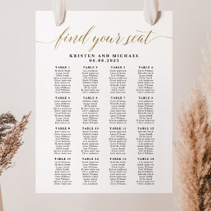 16 Tables 160 Guests Find Your Seat Seating Chart
