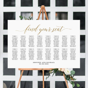 16 Tables Classy Find Your Seat Seating Chart