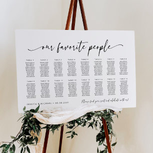 16 Tables Our Favourite People Seating Chart Plan