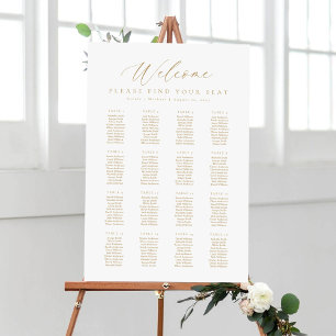 16 Tables Welcome Sign Seating Chart